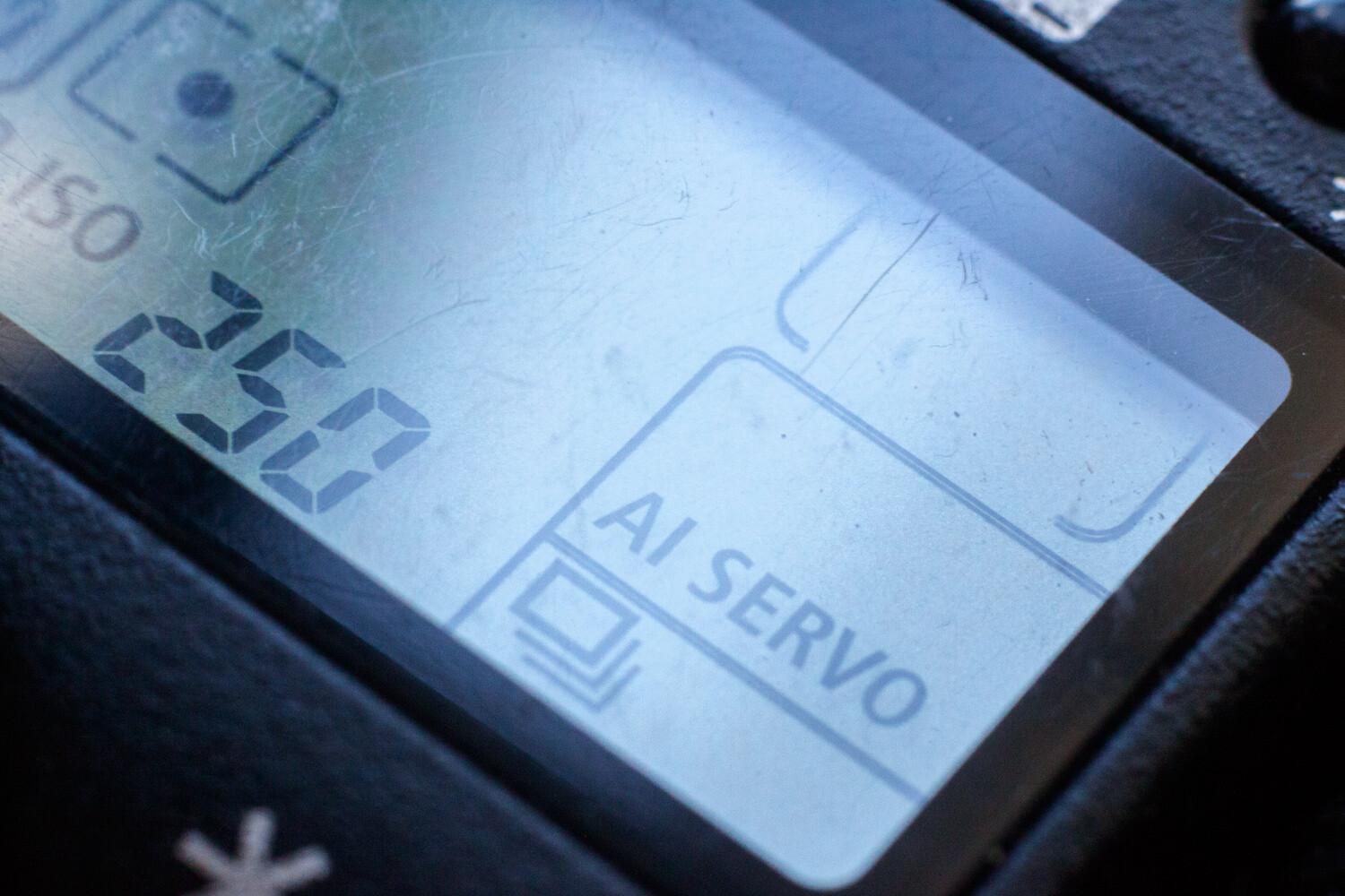 burst mode icon on a canon 5D mk II camera