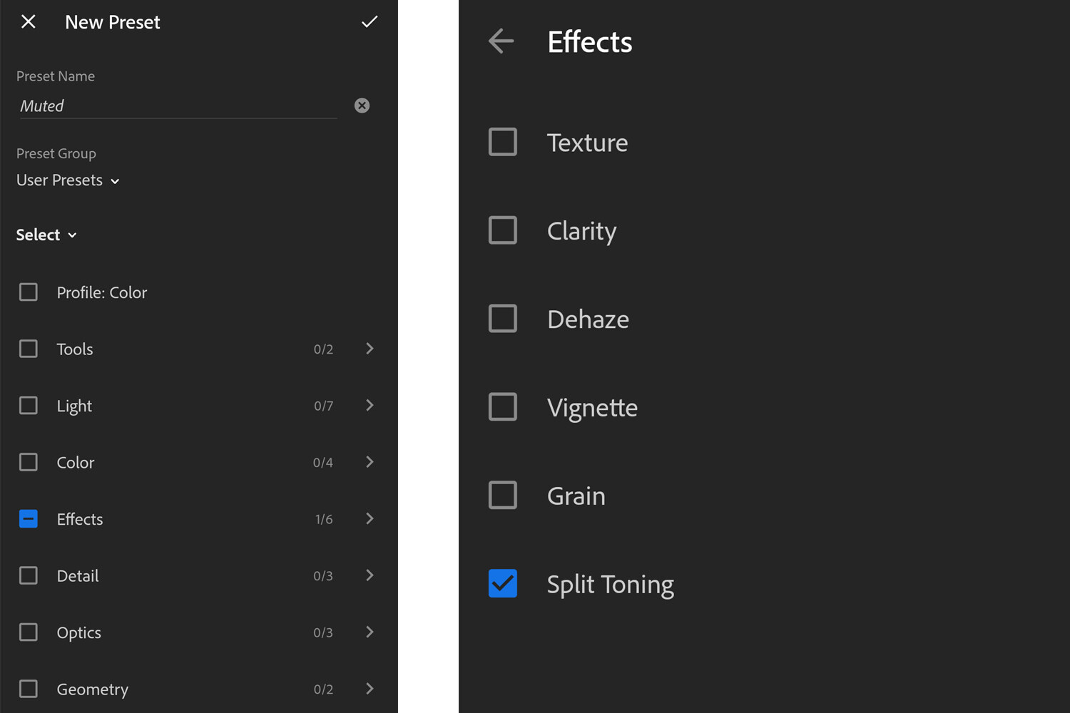 Lightroom Mobile Presets