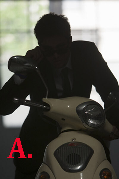 man on a motorcycle as a silhouette