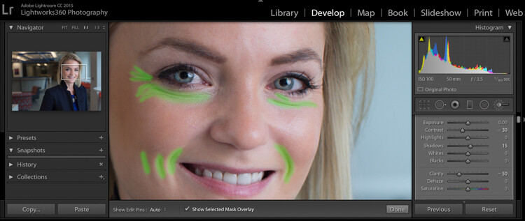 How to edit corporate headshots in Lightroom