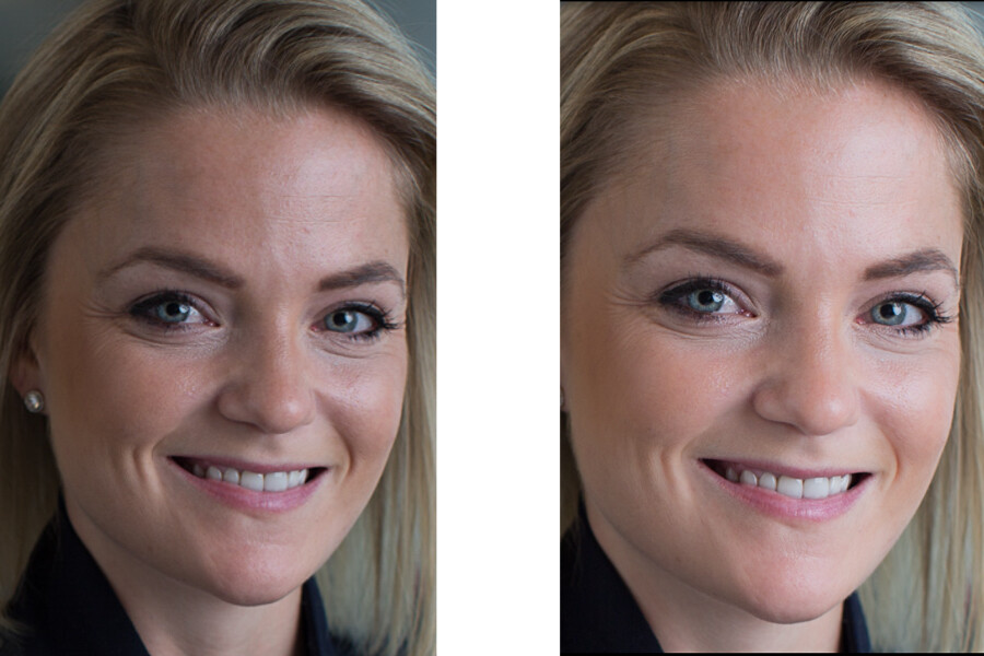How to edit corporate headshots in Lightroom