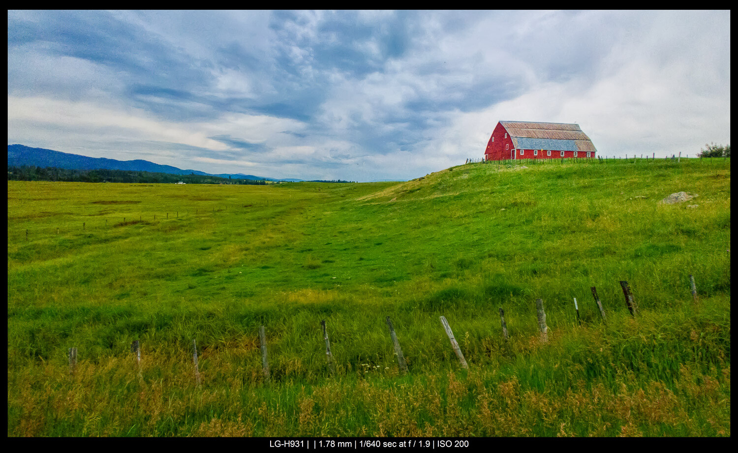 barn on a hillside