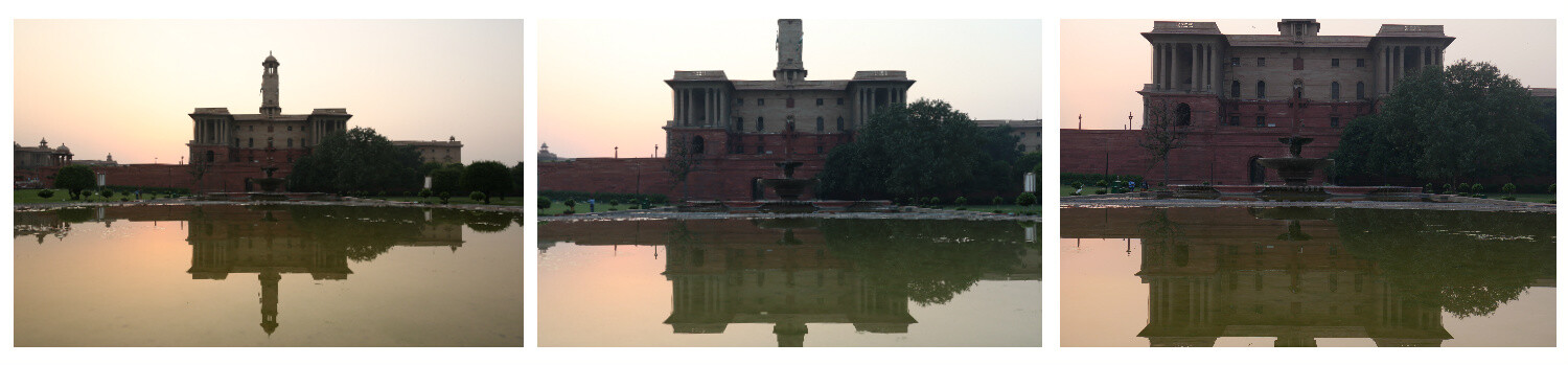 Three images taken with different sensors