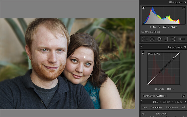 Skin tones Lightroom curves 10