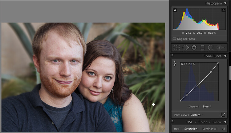 Skin tones Lightroom curves 12