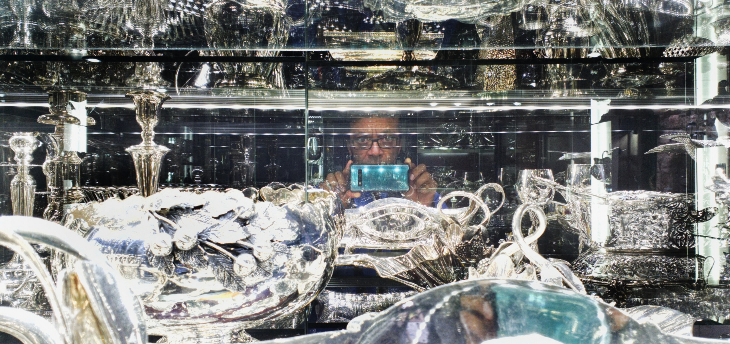 selfie through a window