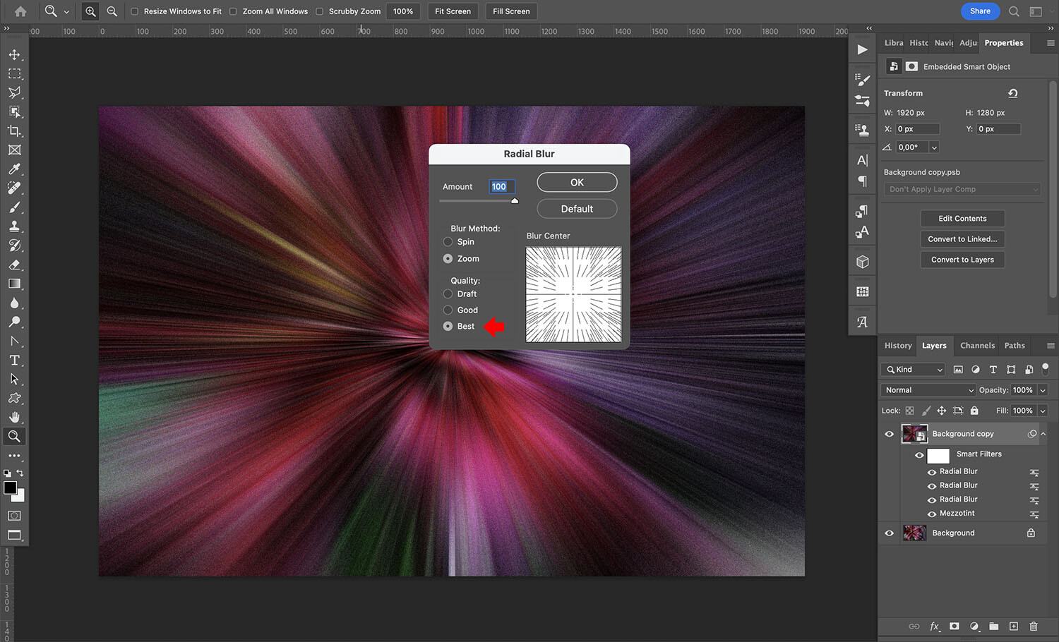 How to create a twirl effect in Photoshop