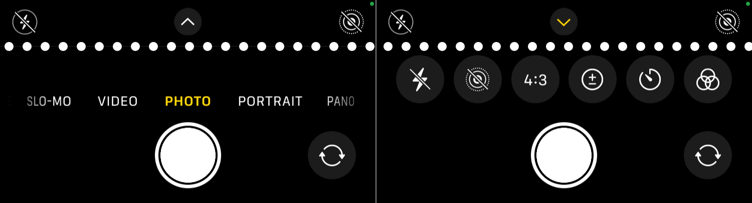 camera options iPhone camera settings