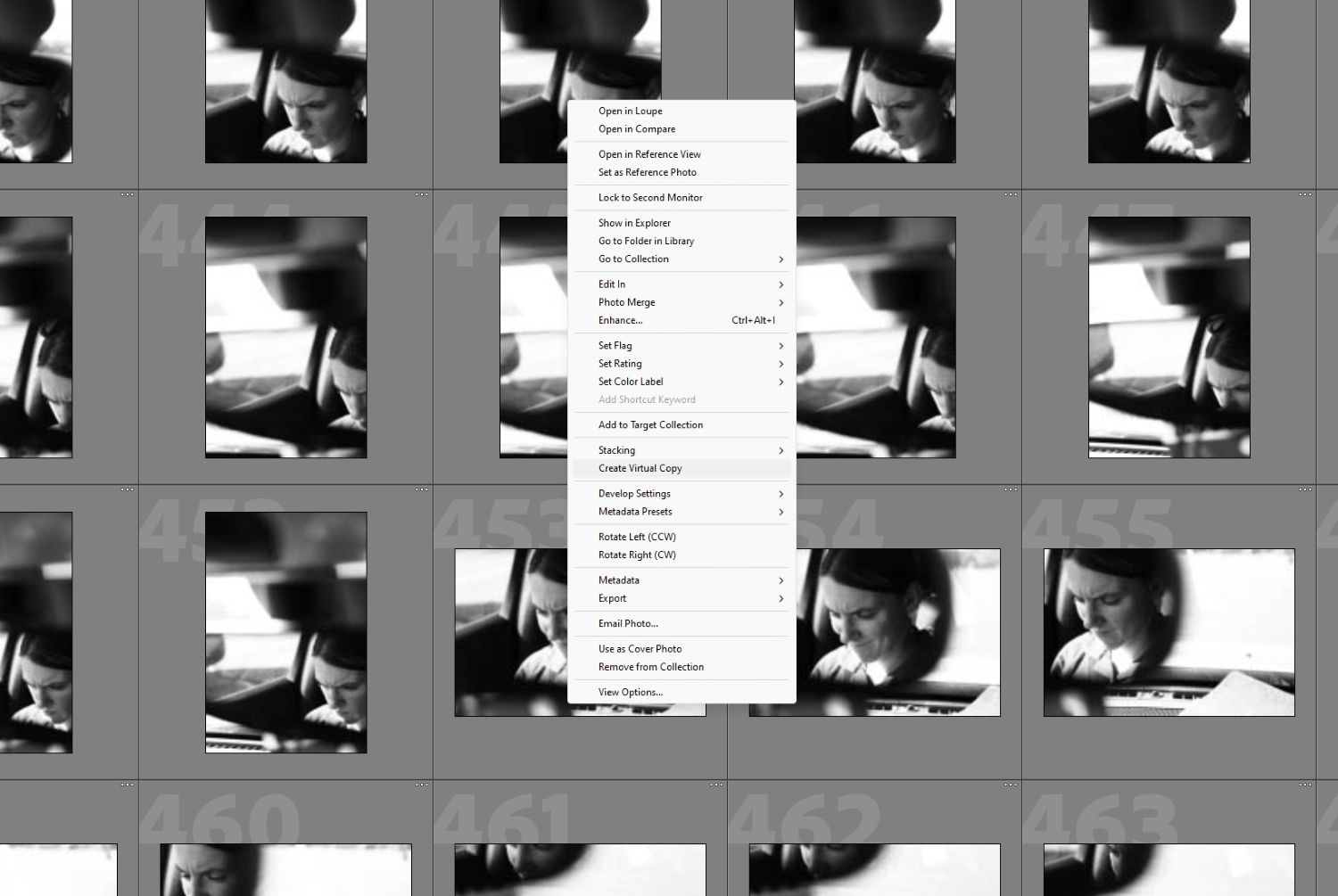 Lightroom Virtual Copies